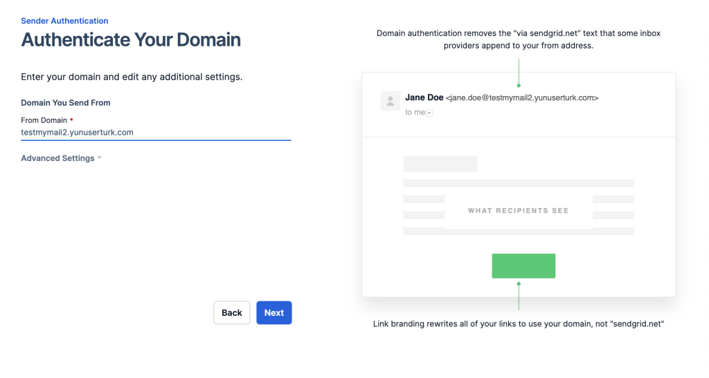 SendGrid Sender Authentication